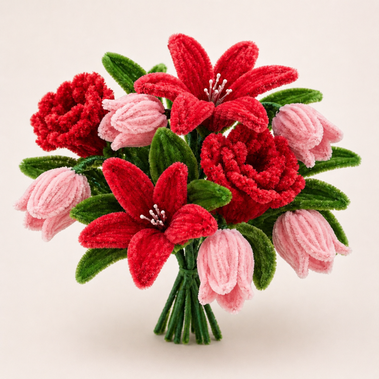 Handmade Chenille Flower Bouquet