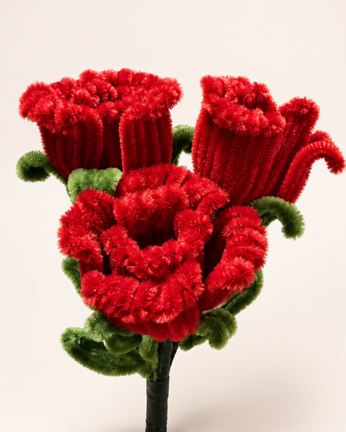 Handmade Chenille Flower Bouquet