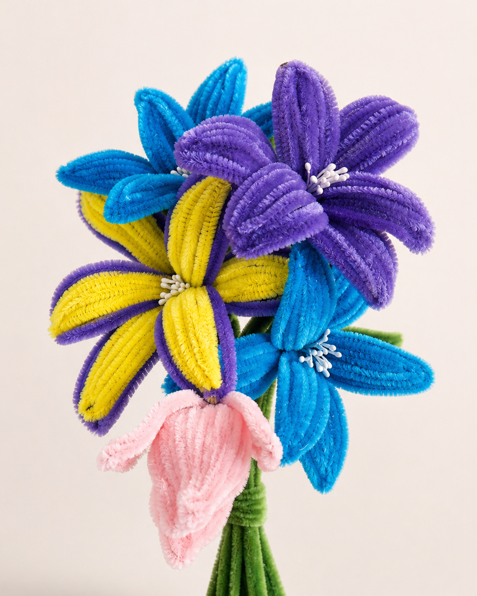 Handmade Chenille Flower Bouquet
